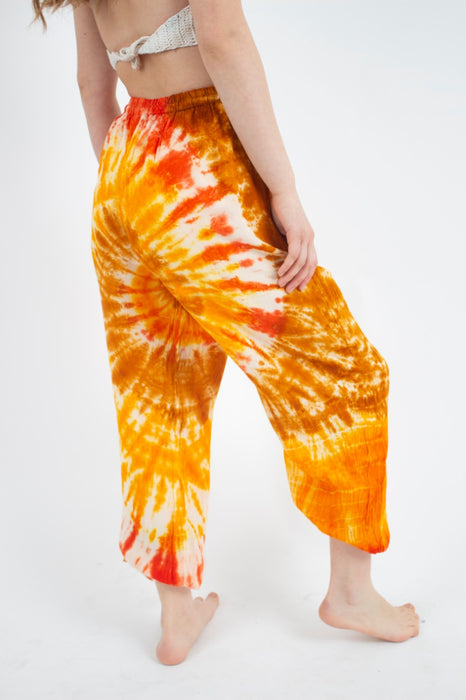 Pantalon Psicodélico | Amarillo con Naranjo Tricolor