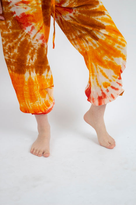 Pantalon Psicodélico | Amarillo con Naranjo Tricolor