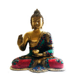 Buda de Bronce enchapado con Piedras 44 cms