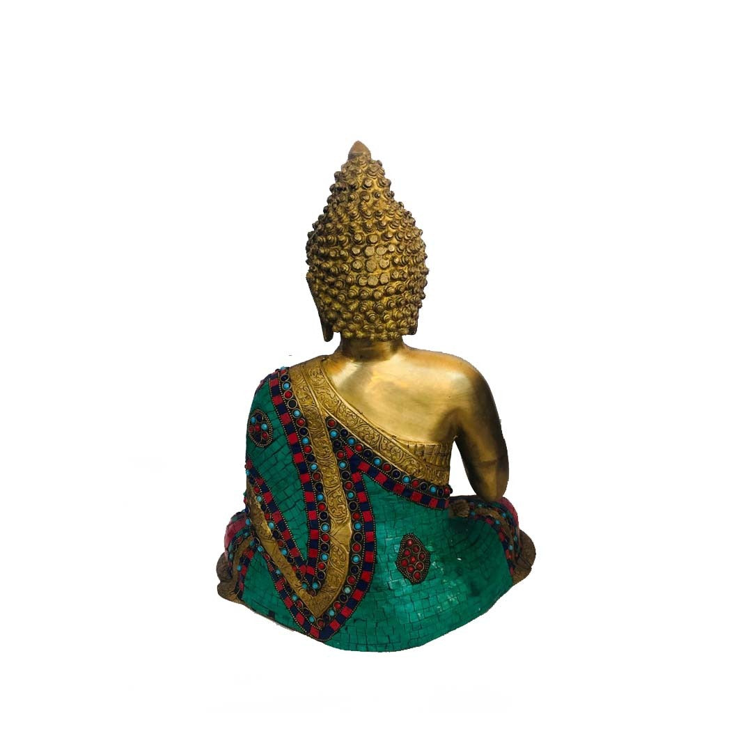 Buda de Bronce enchapado con Piedras 44 cms