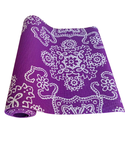 Mat de Yoga Morado Diseño Floral