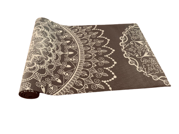 Mat de Yoga Gris Diseño Mandala