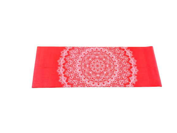 Mat de Yoga Rojo Diseño Sunflower