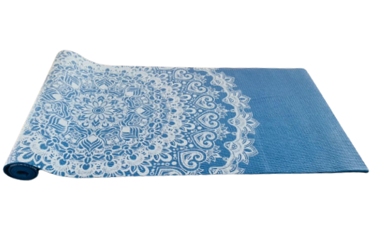 Mat de Yoga Azul Diseño Sunflower