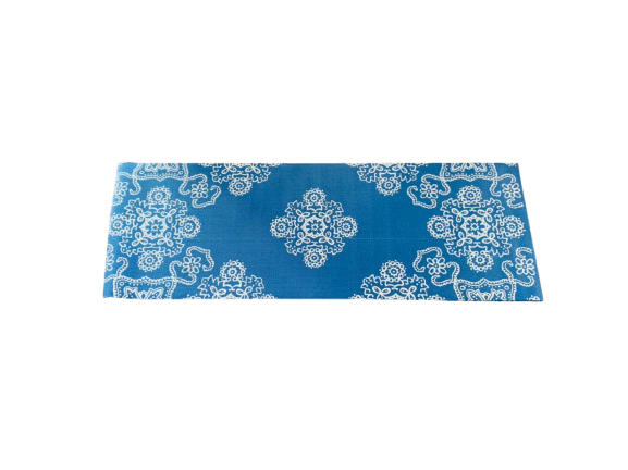 Mat de Yoga Azul Diseño Floral