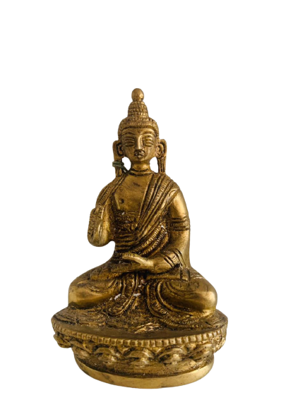Figura Bronce Buddha Siddharta Dorado