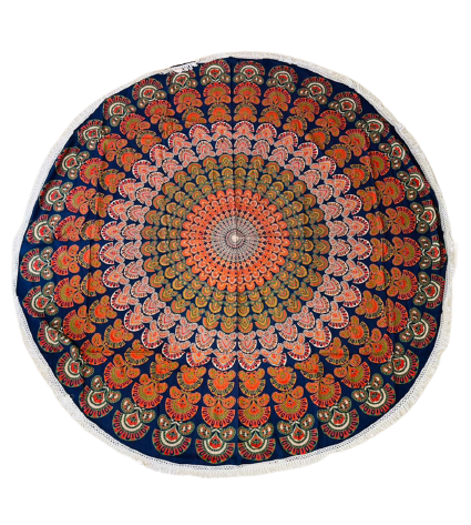 Pareo - Cubrecama Mandala Orange - Blue