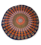 Pareo - Cubrecama Mandala Orange - Blue