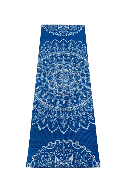 Mat de Yoga Azul Diseño Mandala