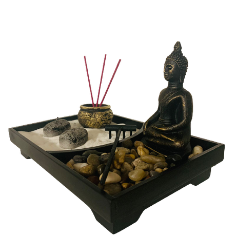 Jardin Zen Budda Meditando