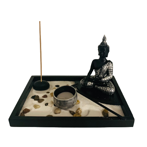 Jardin Zen Budda Zen Black & Silver