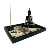 Jardin Zen Budda Zen Black & Silver