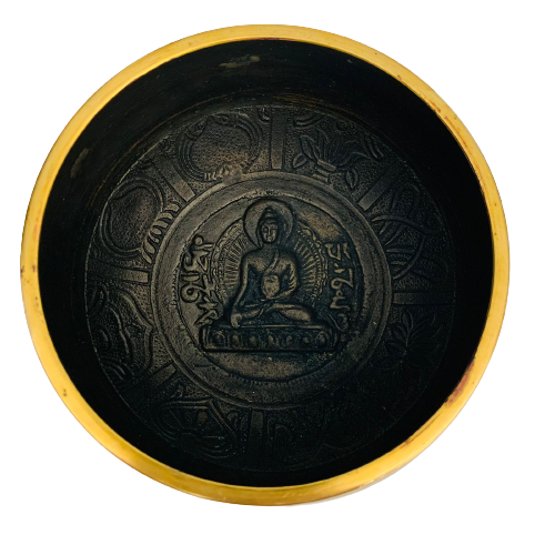 Cuenco Oscuro Tibetano 12 cm - Budda Indigo