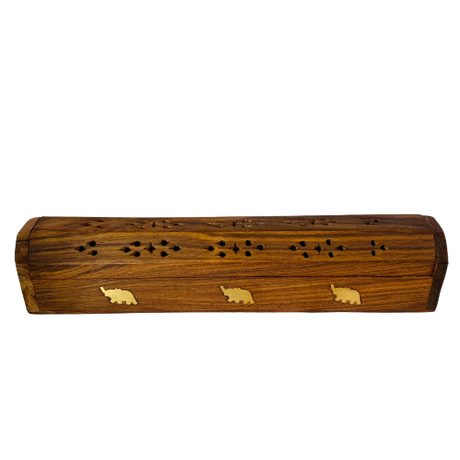 Porta Incienso Caja de Madera - Elefante