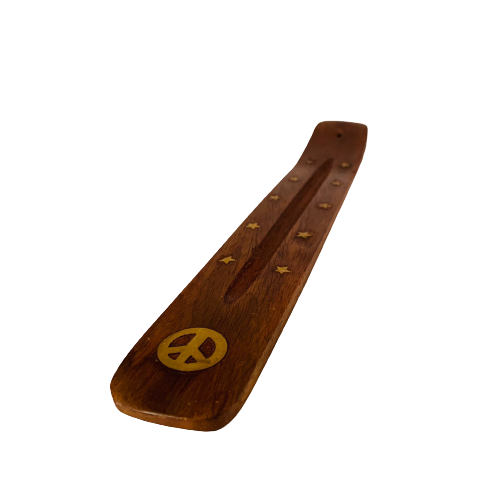 Tabla Porta Incienso Madera: Peace