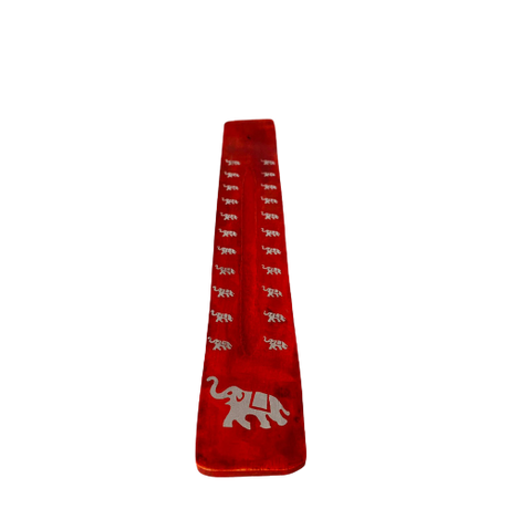 Tabla Porta Incienso Madera: Elefante Rojo