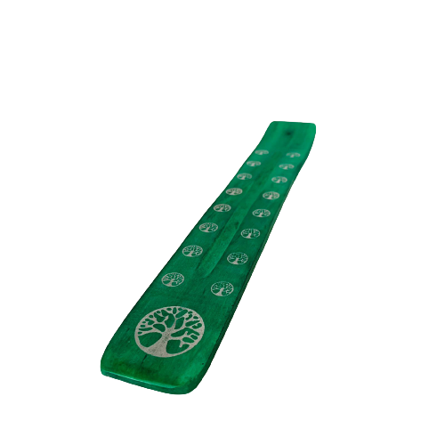 Tabla Porta Incienso Madera: Tree Of Life Verde