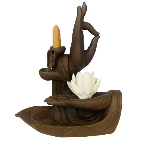 Porta Incienso Cascada Lotus Meditation  + 10 inciensos