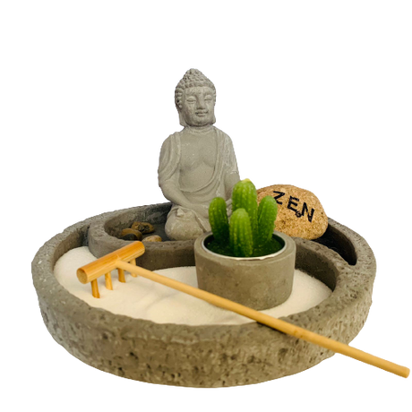 Jardin Zen Budda Ying Yang Piedra