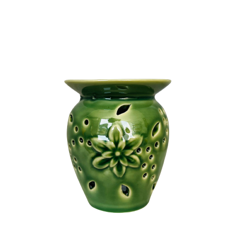 Difusor de Ceramica Flor Verde Design