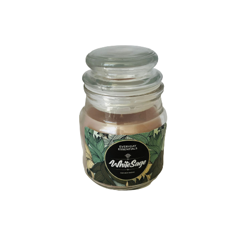 Vela Aromatica Tapa Vidrio - Salvia Blanca
