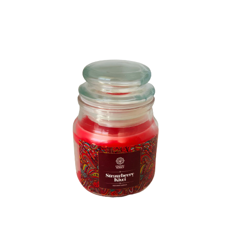 Vela Aromatica Tapa Vidrio - Frutilla Kiwi
