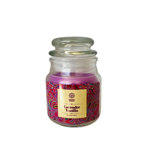 Vela Aromatica Tapa Vidrio - Lavanda Vainilla