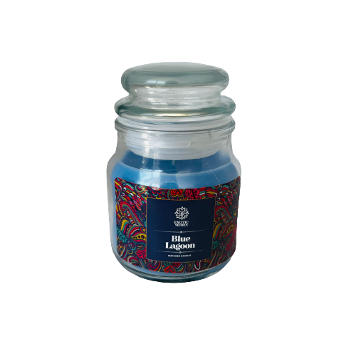Vela Aromatica Tapa Vidrio - Laguna Azul