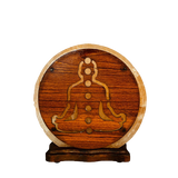 Lampara de Sal del Himalaya con Diseño Chakra Meditación
