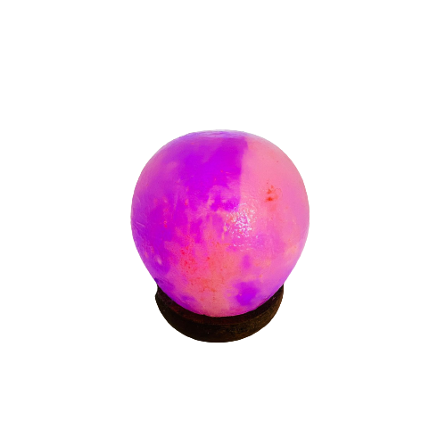 Lampara de Sal del Himalaya Esfera Led Multicolor Mini
