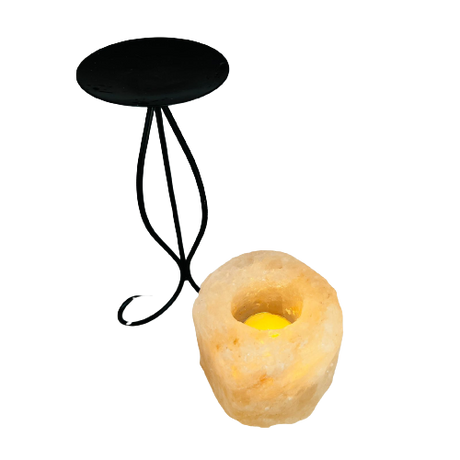 Porta Velas de Sal Natural