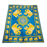 Cubrecama 2 plazas Elefante Yellow Light Blue