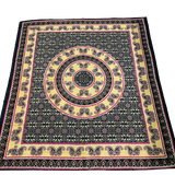 Cubrecama 2 plazas Mandala Black- Yellow Design