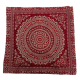 Fundas De Cojín de Satín - Mandala Burdeo