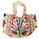 Bolso Playero Diseño Flores Multicolor