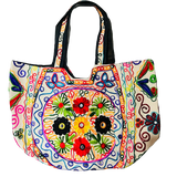 Bolso Playero Diseño Fantasia de Flores Multicolor