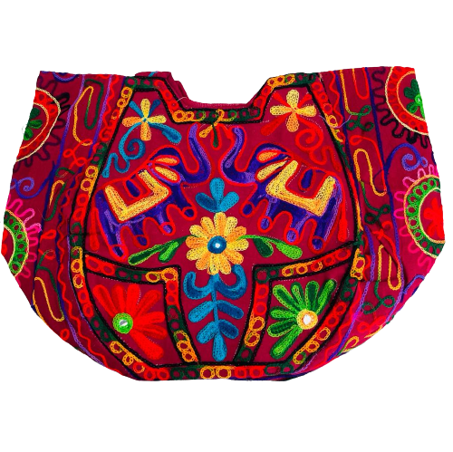 Bolso Playero Doble Elefante - Burdeo