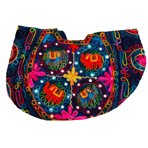 Bolso Playero Múltiples Elefantes - Azul Oscuro