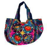 Bolso Playero Múltiples Elefantes - Azul Oscuro