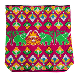Cartera Bordado Hindú - Rosado Elefantes