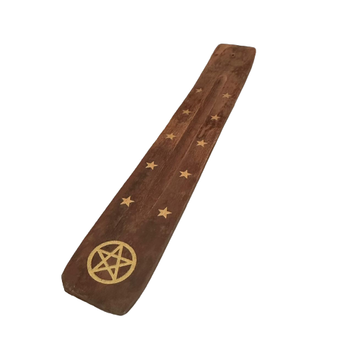 Tabla Porta Incienso Madera: Pentagrama