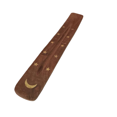 Tabla Porta Incienso Madera: Luna