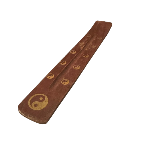 Tabla Porta Incienso Madera: Ying Yang