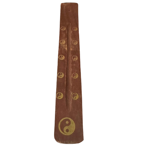 Tabla Porta Incienso Madera: Ying Yang
