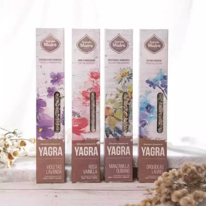 Sahumerio de Yagra Violetas Lavanda - Sagrada Madre