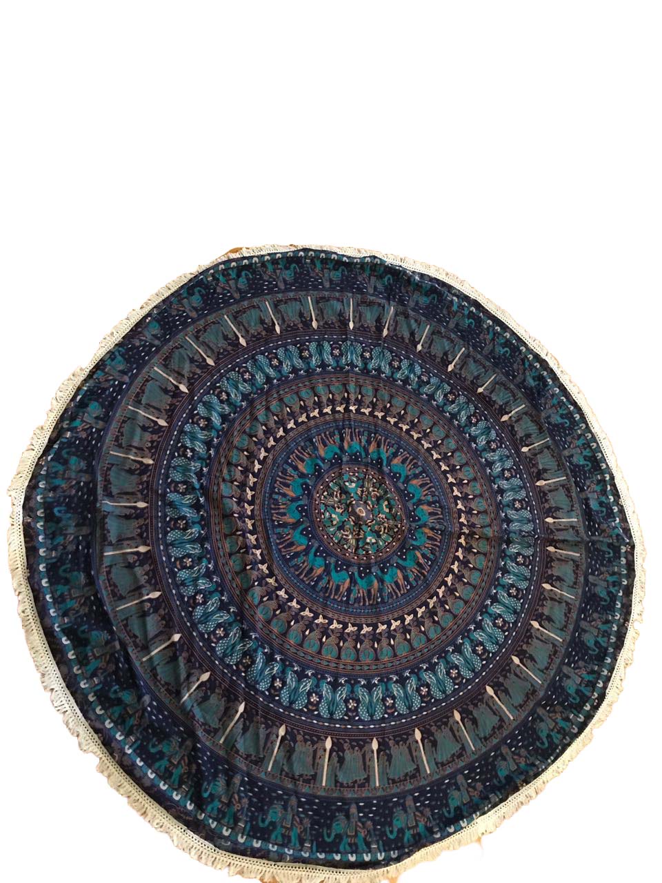 Pareo - Cubrecama Mandala blue animals