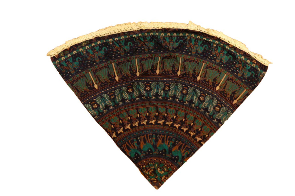 Pareo - Cubrecama Mandala blue animals