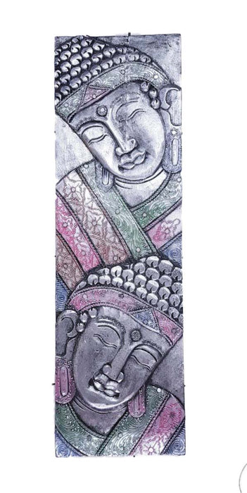 Cuadro Budha Sidharta Multicolor Plateado