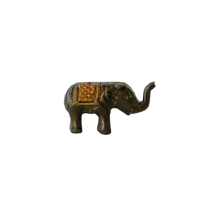 Porta Incienso Elefante Doble Bronce Mini