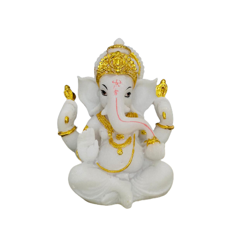 Figura Ganesh | White & Gold